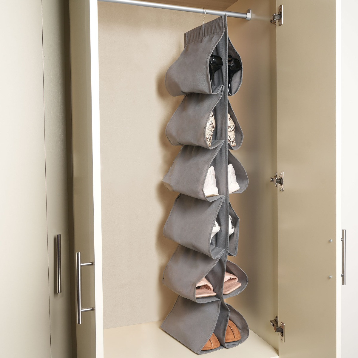 OHS Hanging Shoe Storage Organiser - Charcoal>