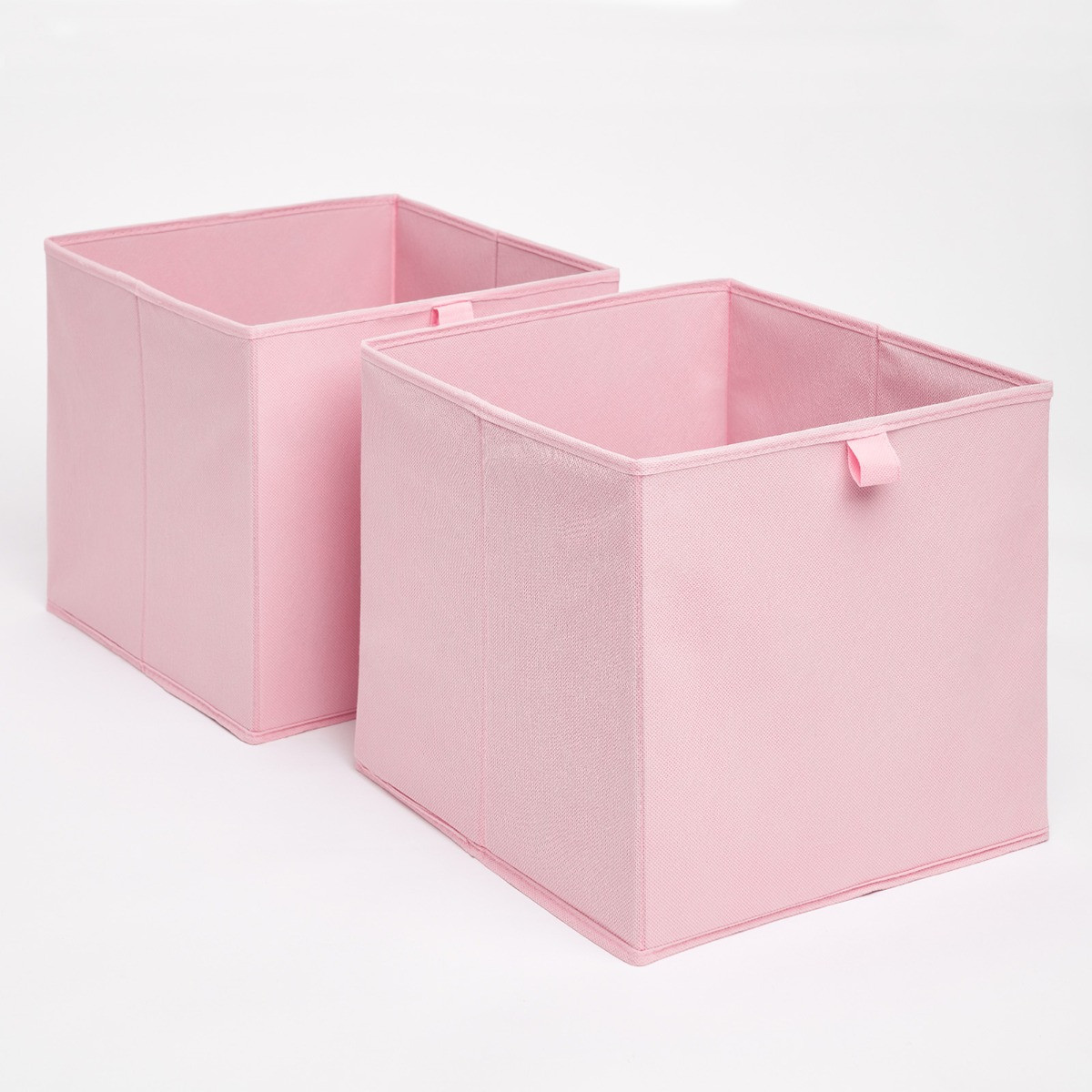 OHS Plain Cube Storage Boxes, Blush - 2 pack>