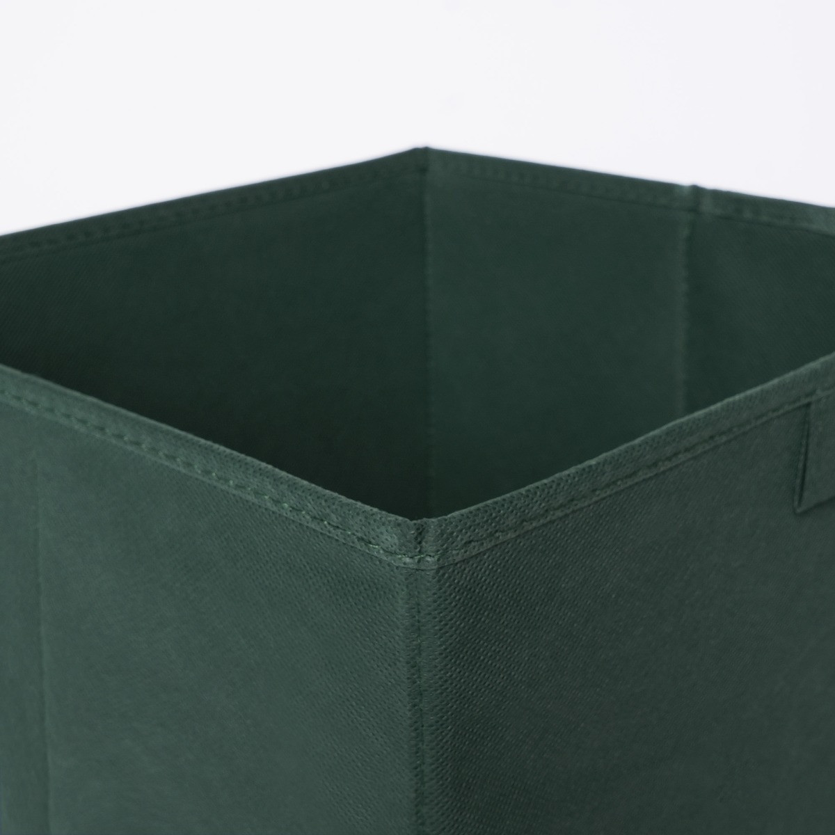 OHS Plain Cube Storage Boxes, Forest Green - 2 Pack>