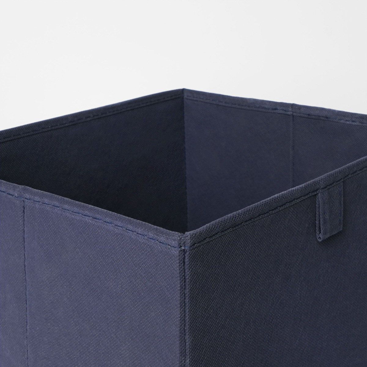 OHS Plain Cube Storage Boxes, Navy Blue - 2 Pack>