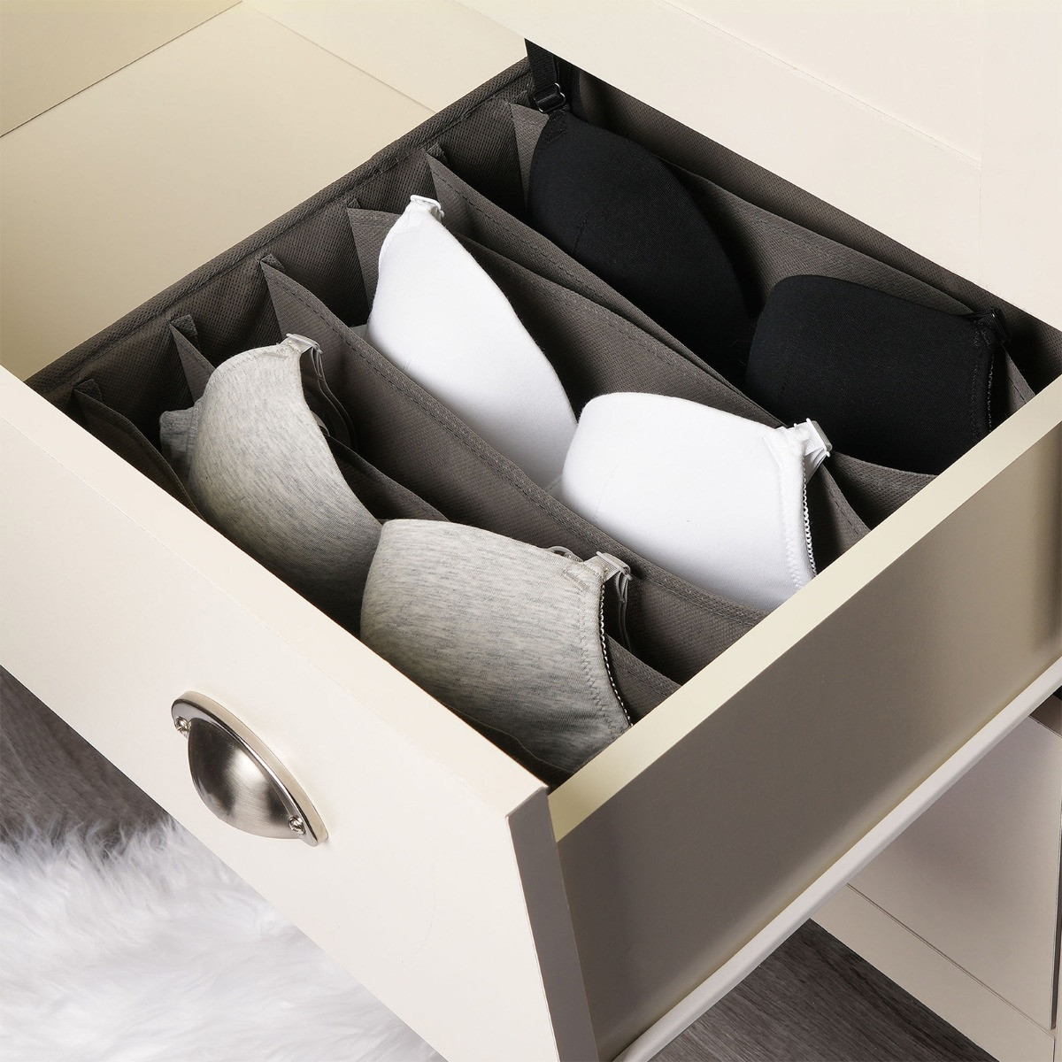 OHS 7 Pocket Clothes Storage Drawer Divider - Charcoal>