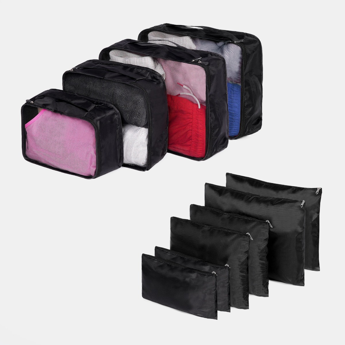 OHS Travel Packing Cube And Bags Set, Black - 10 Piece>