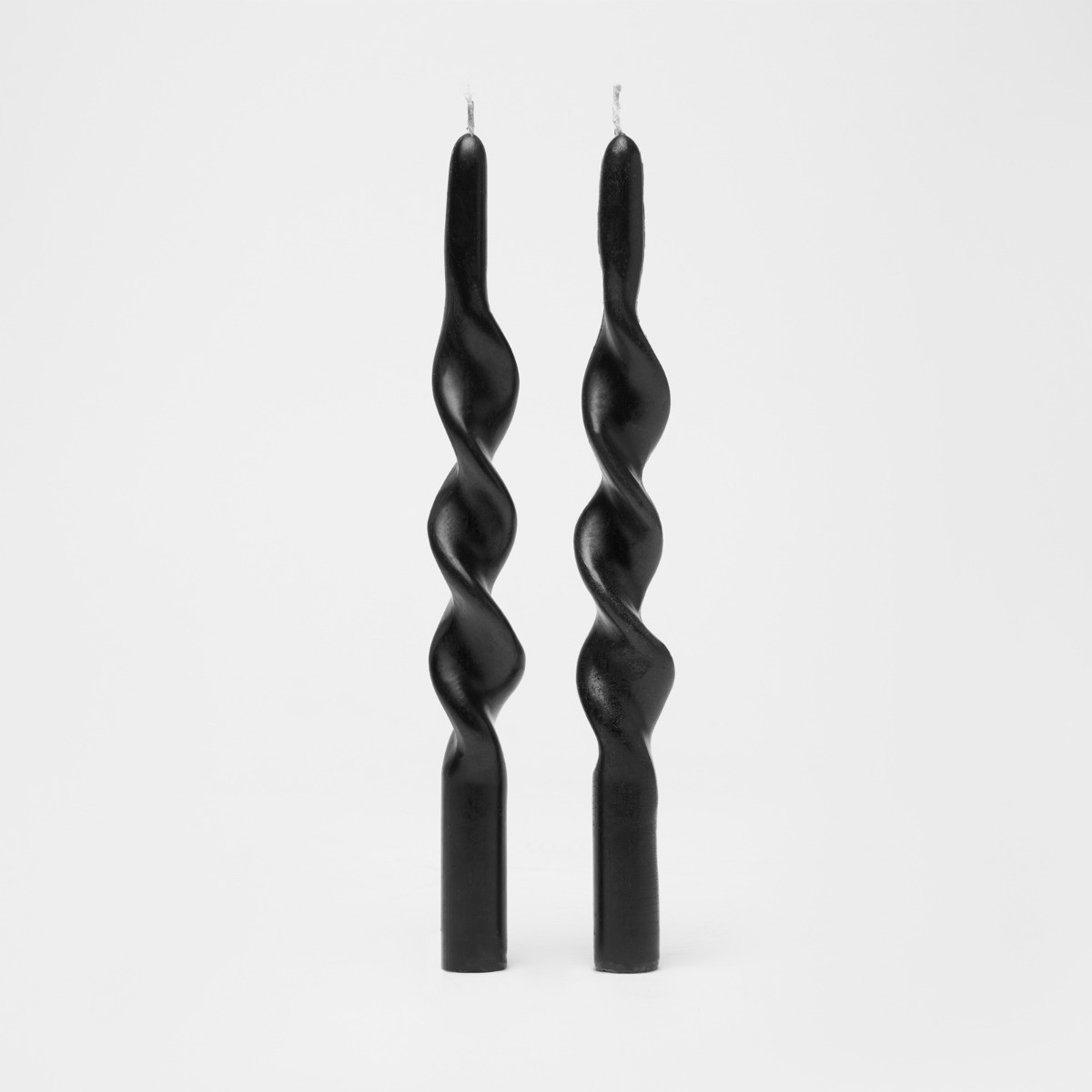 OHS Twisted Taper Candlestick, Black - Set of 2>