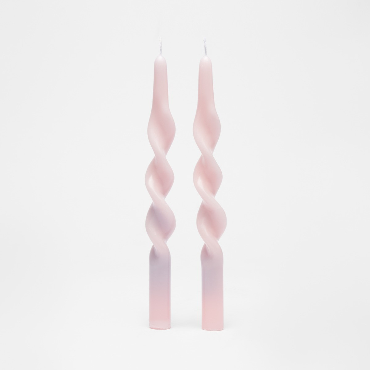 OHS Twisted Taper Candlestick, Blush - Set of 2>