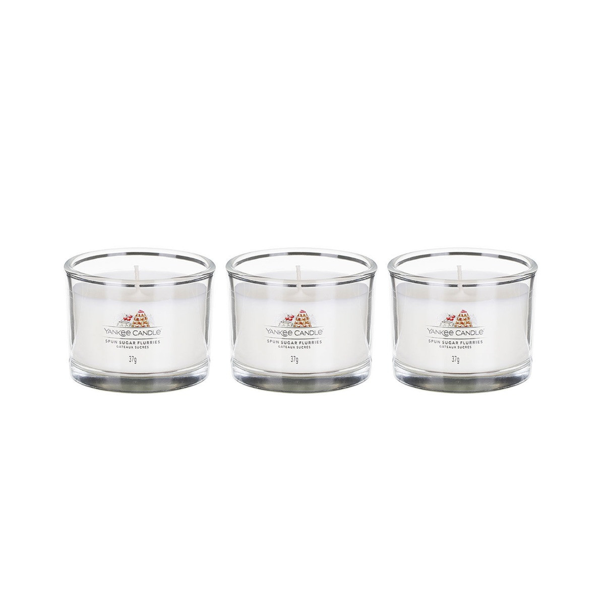 Yankee Candle Votive Set Of 3 - Spun Sugar Flurries>