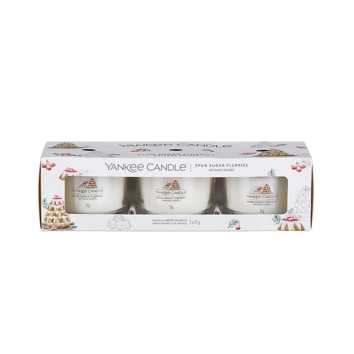 Yankee Candle Votive Set Of 3 - Spun Sugar Flurries>