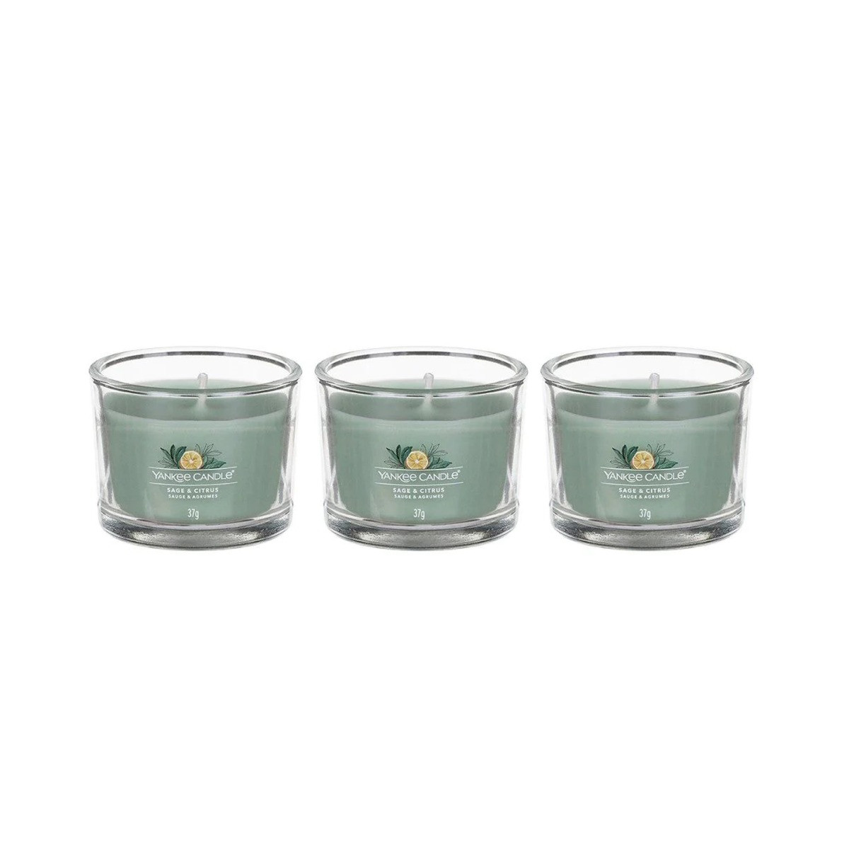 Yankee Candle Votive Set Of 3 - Sage & Citrus>