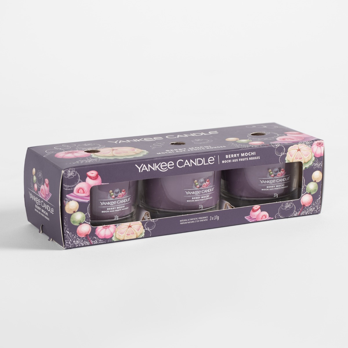 Yankee Candle Votive Set Of 3 - Berry Mochi>