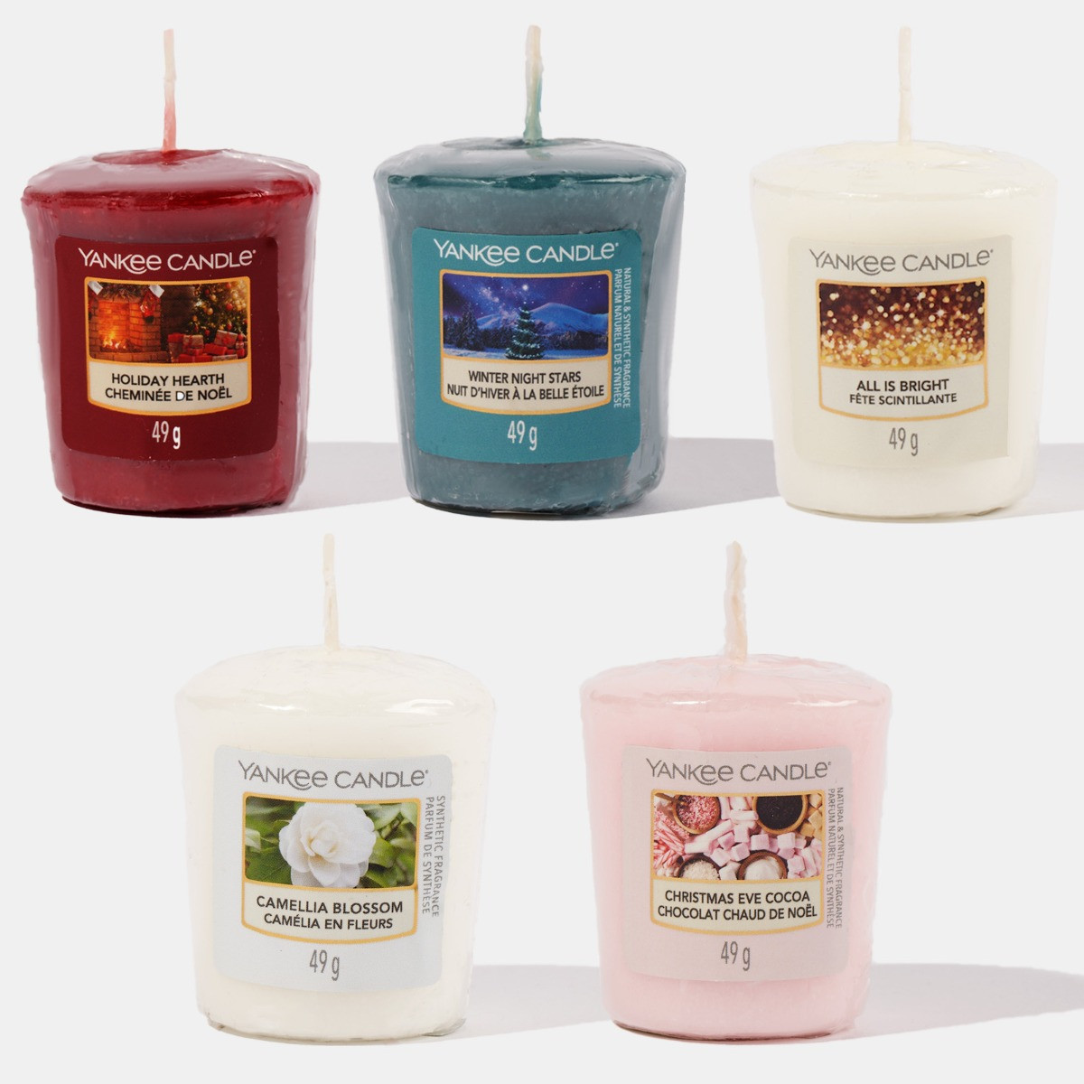 Yankee Candle Votive Set, Mixed Winter Scents - 5 Pack>