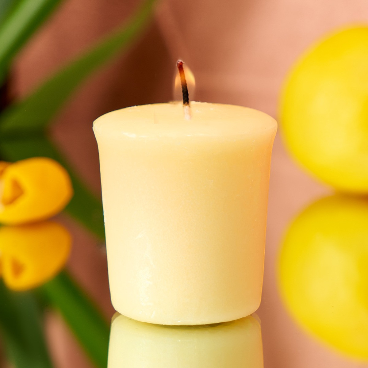 Yankee Candle Bougie Votive Homemade Herb Lemonade 49g - Parfum Citron Gingembre Menthe