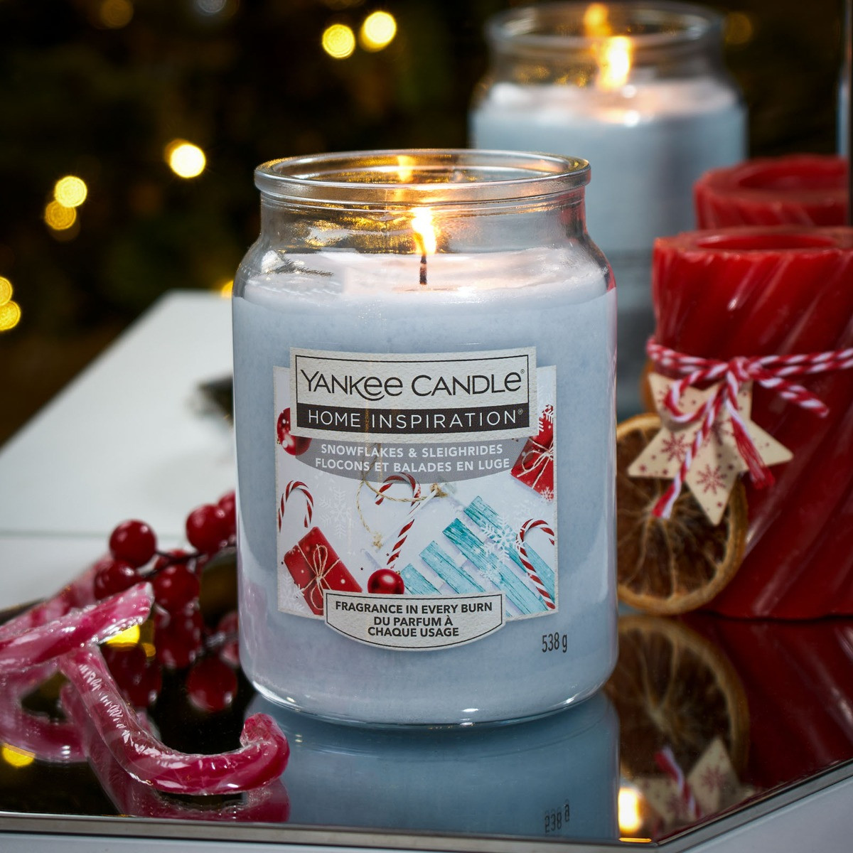 Yankee Candle Large Jar Snowflake Sleighride