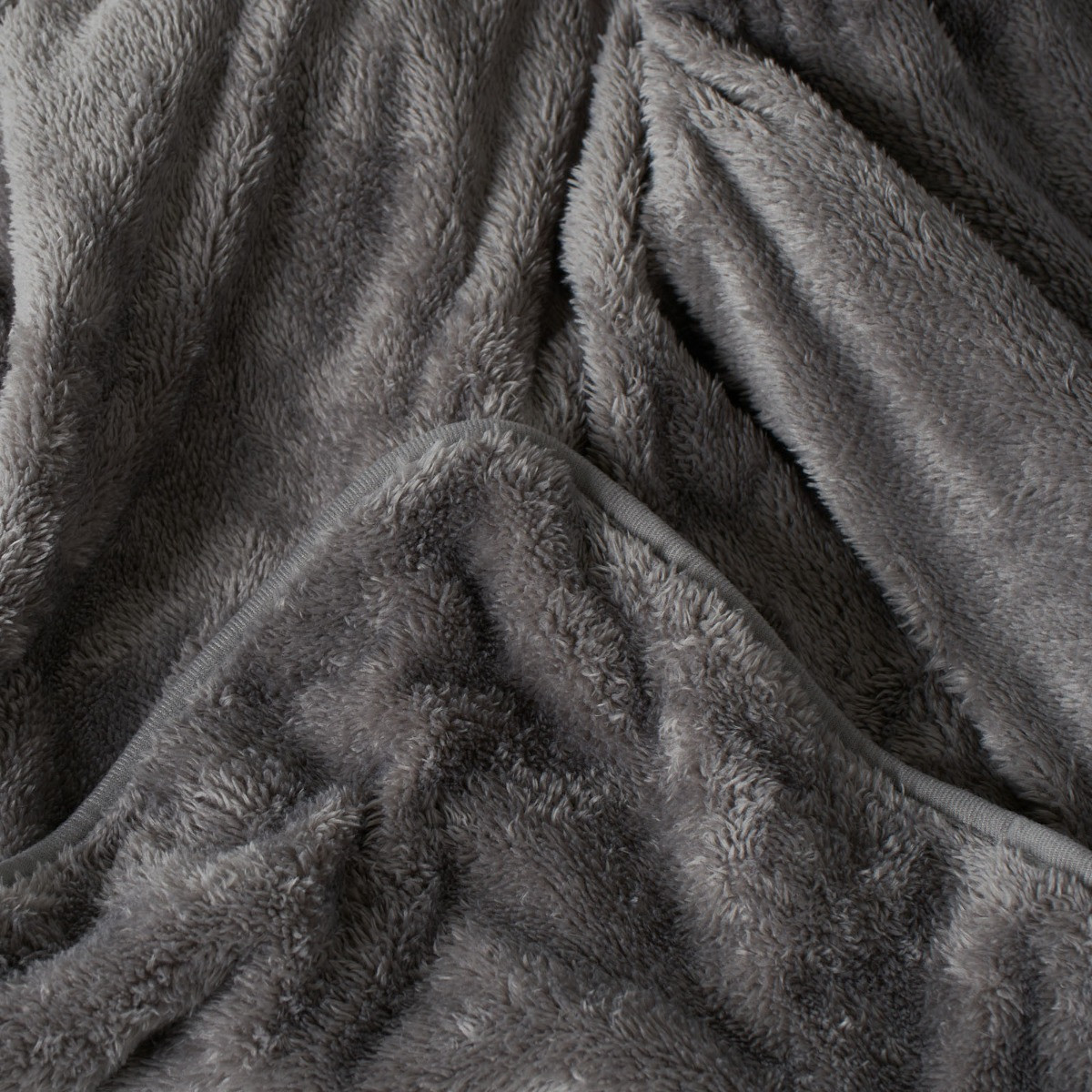OHS Heated Teddy Fleece Electric Blanket Charcoal