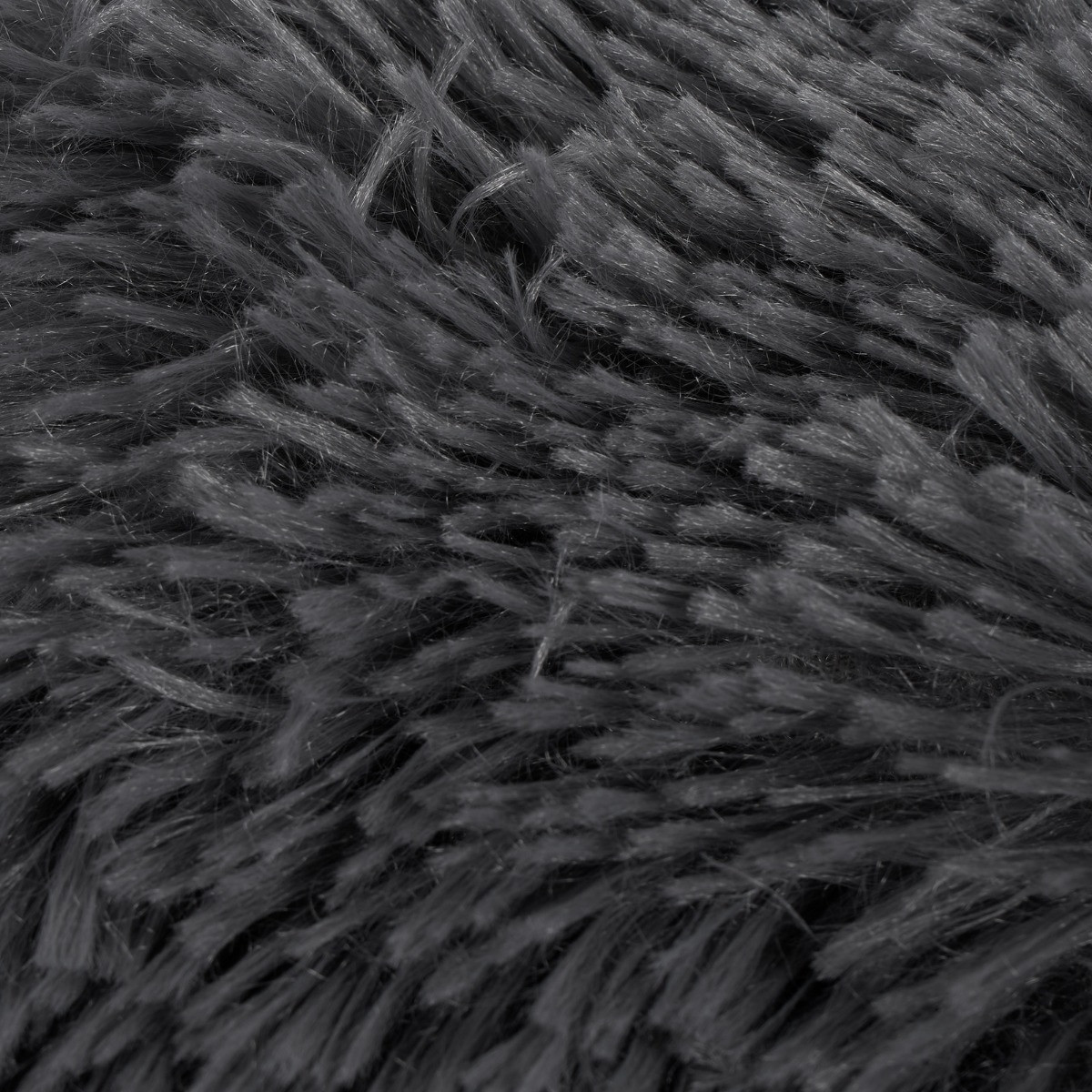 OHS Fluffy Round Calming Pet Bed, Charcoal - Medium>