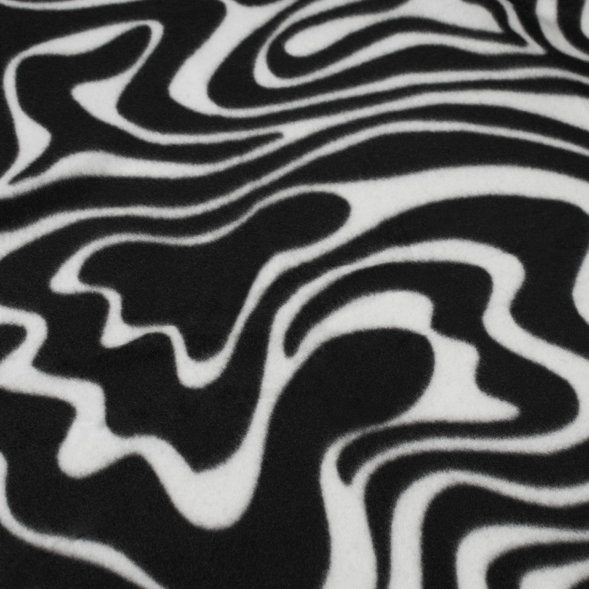 OHS Abstract Pattern Polar Fleece Throw Black & White