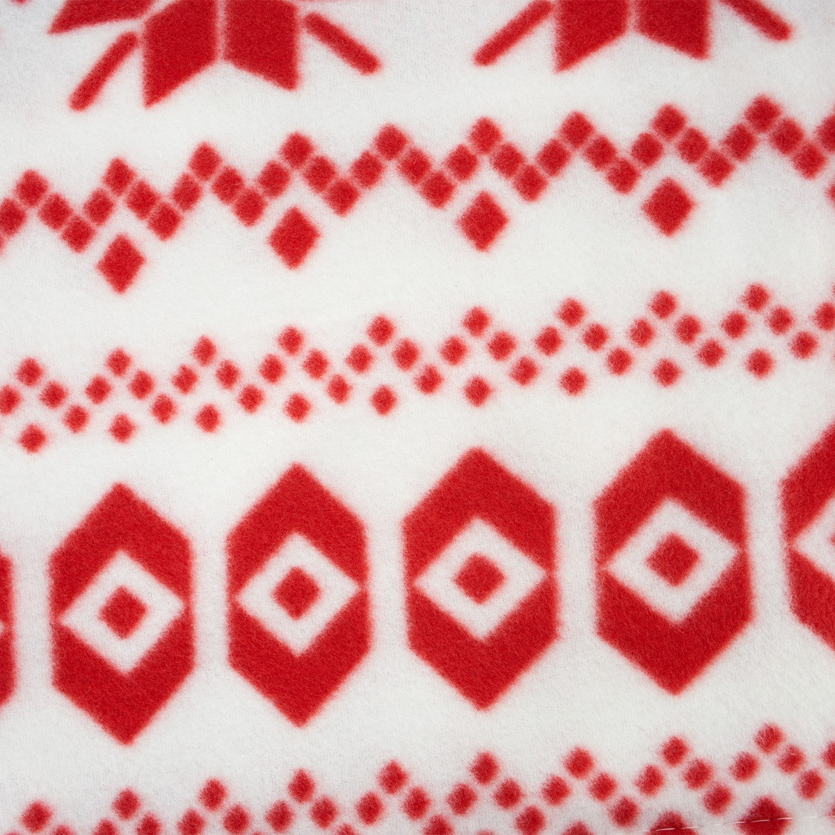 OHS Christmas Nordic Star Fleece Throw - Red/White>
