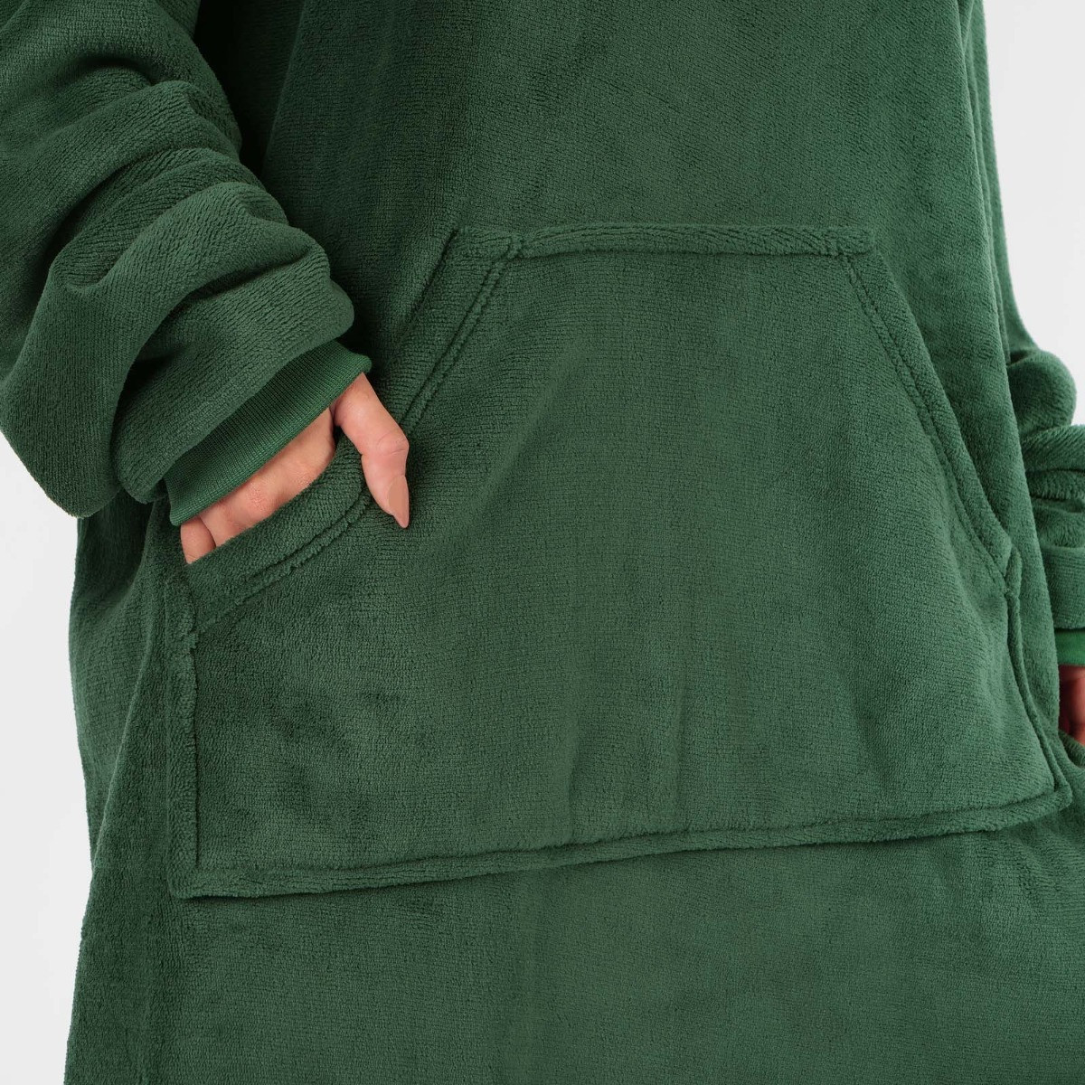 Sienna Supersoft Hoodie Blanket, Adults - Forest Green>