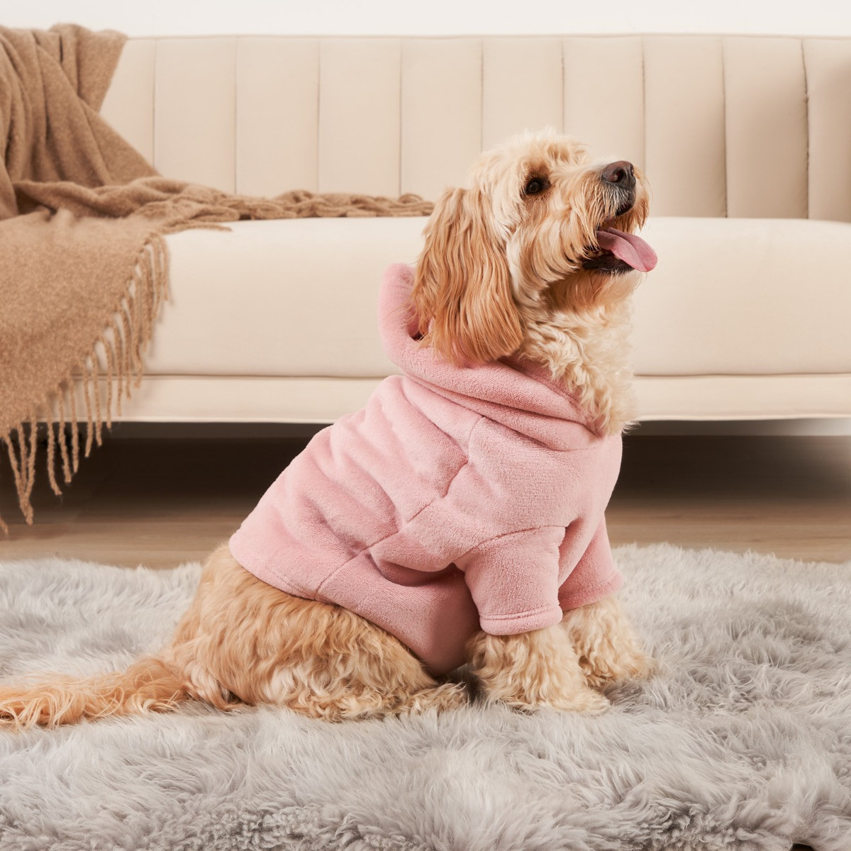 OHS Dog Hoodie Blanket - Blush>