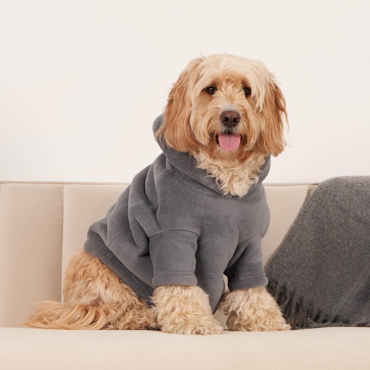  OHS Dog Hoodie Blanket, Charcoal – Medium>