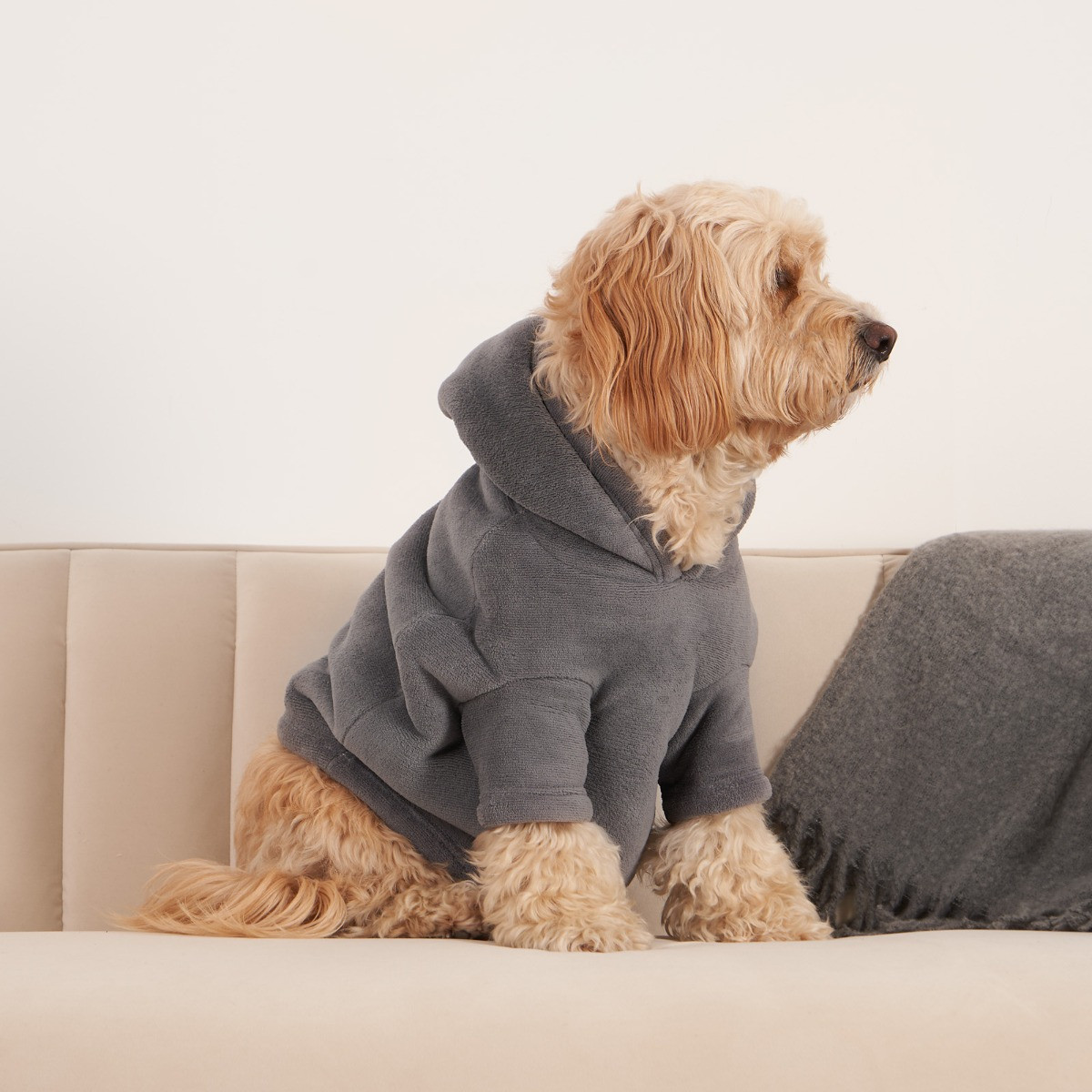  OHS Dog Hoodie Blanket, Charcoal – Medium>