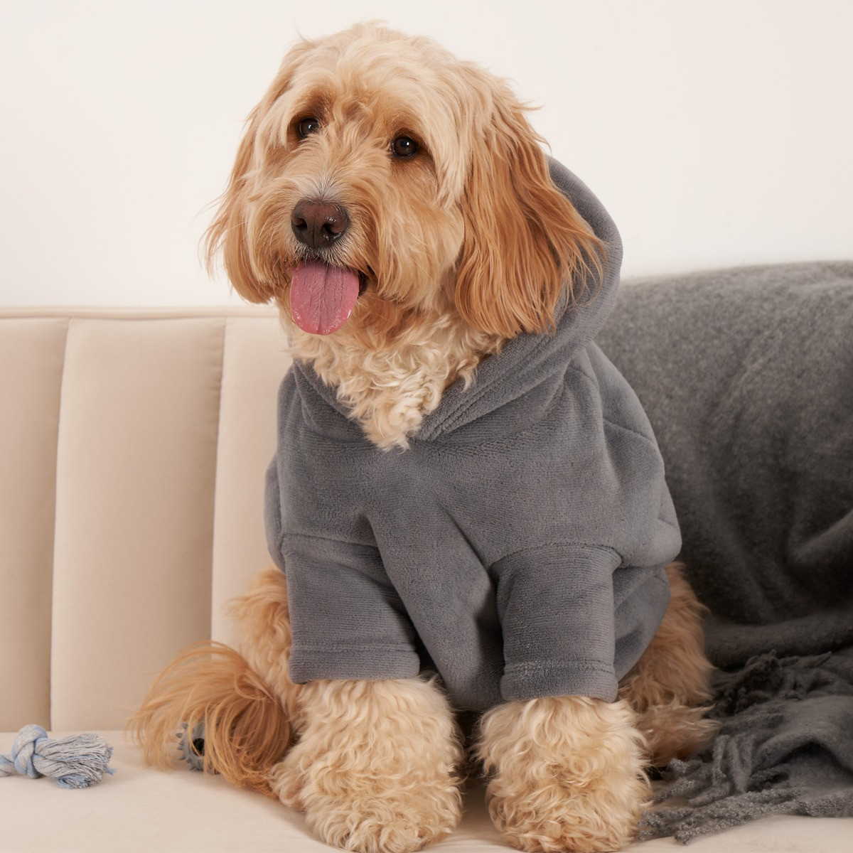  OHS Dog Hoodie Blanket, Charcoal – Medium>