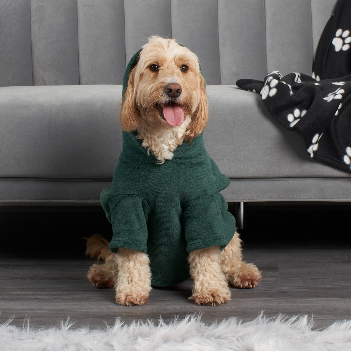 OHS Medium Dog Hoodie Blanket - Forest Green>
