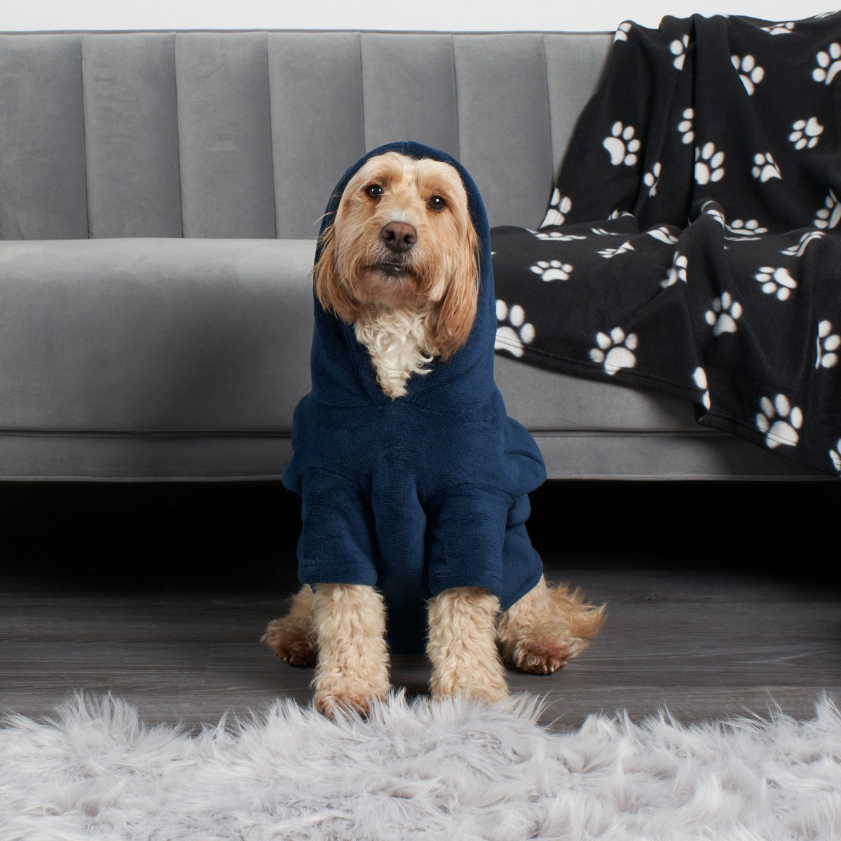 OHS Dog Hoodie Blanket - Navy>