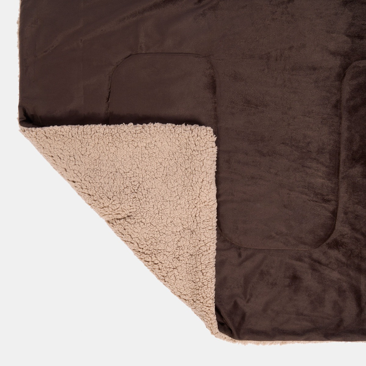 Brentfords Sherpa Soft Quilted Pet Blanket,  75 x 110cm - Brown>