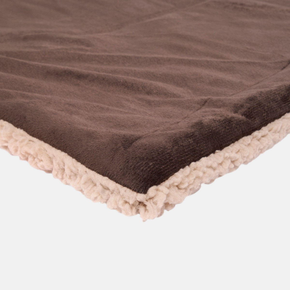 Brentfords Sherpa Soft Quilted Pet Blanket - Brown>
