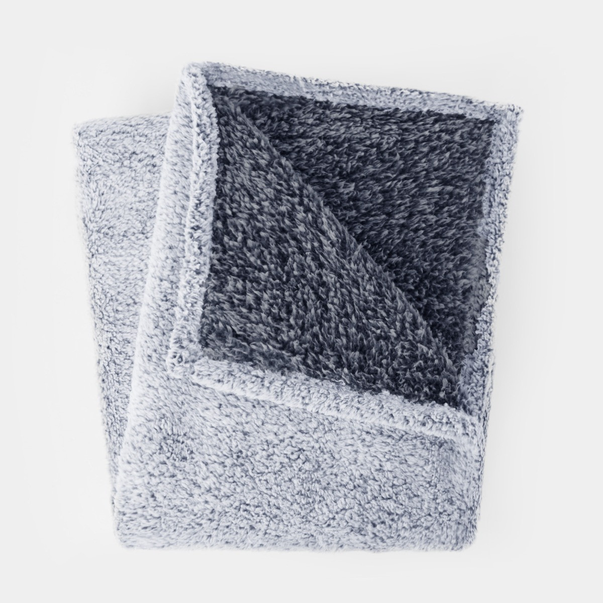 OHS Teddy Marl Throw, Navy 125 x 150cm