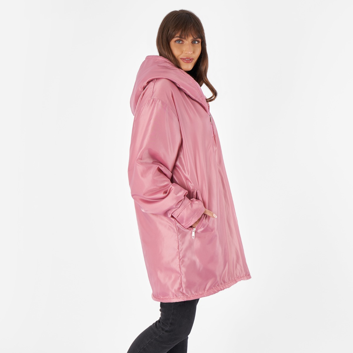 OHS Water Resistant Half Zip Changing Robe - Blush>