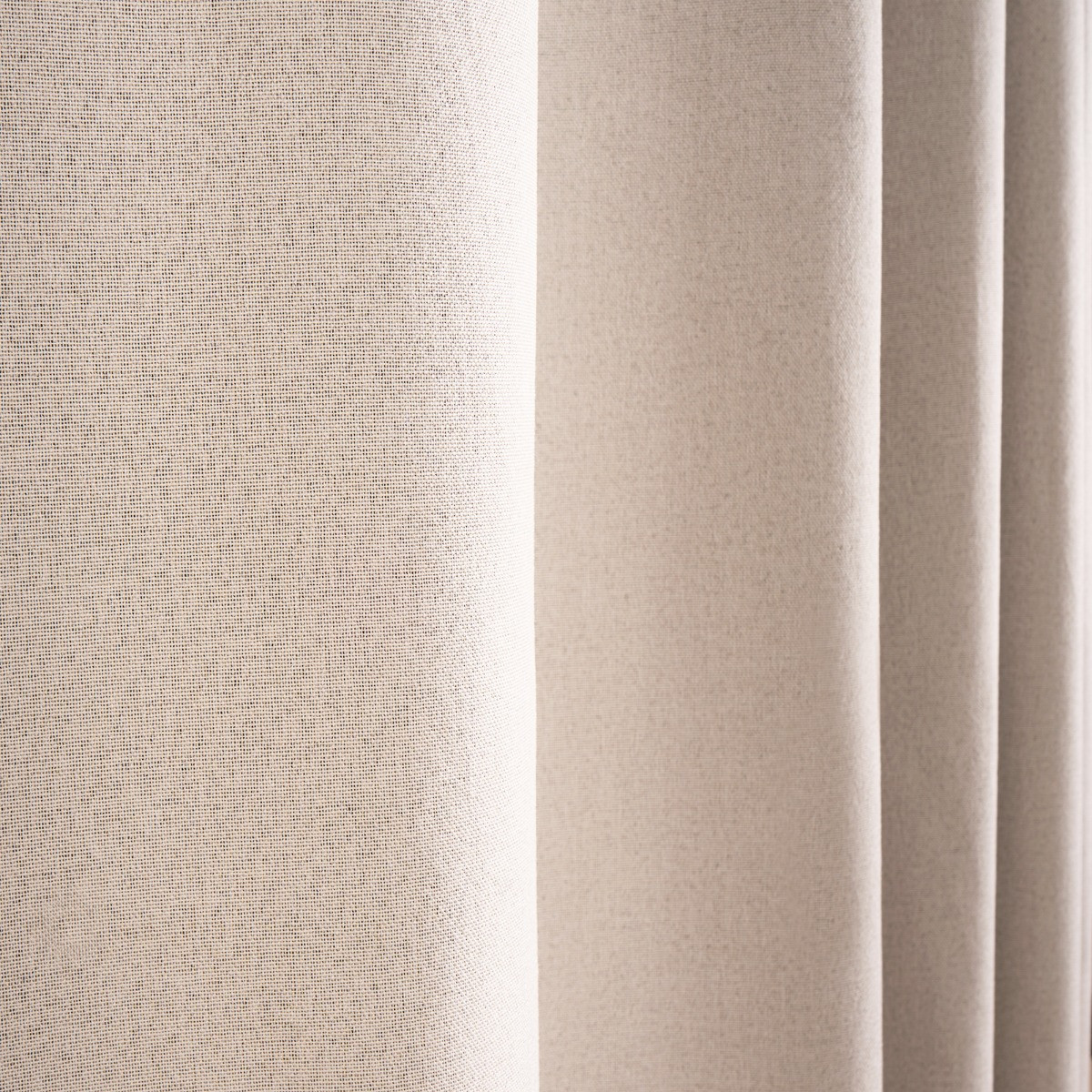 OHS Woven Texture Eyelet Ultra Blackout Curtains, Cream - 66 x 54">