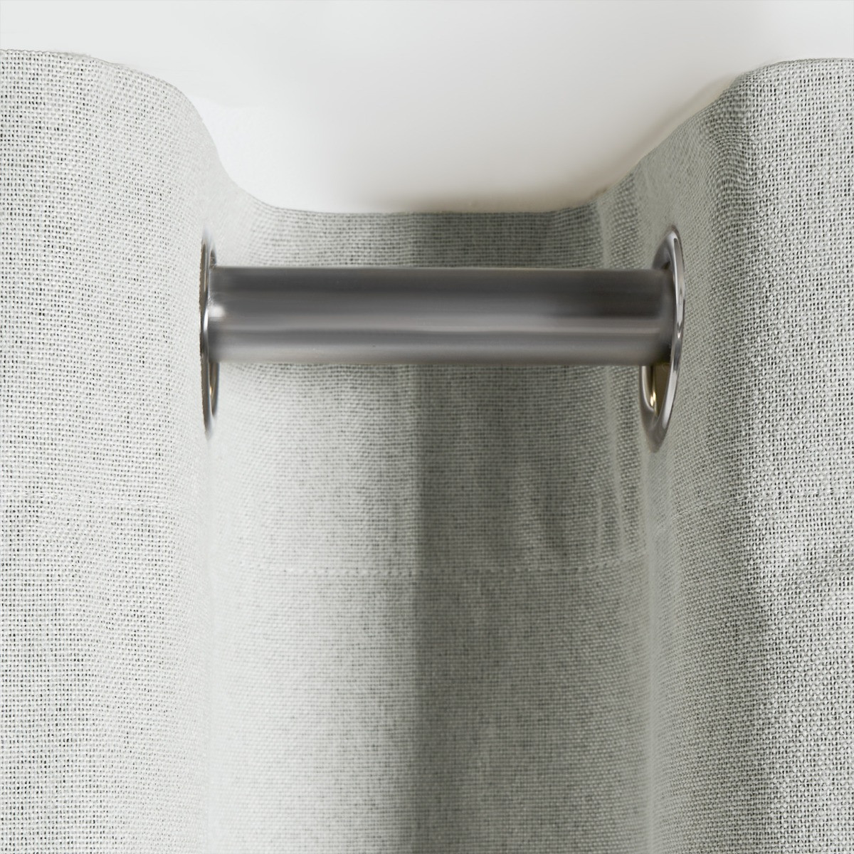 OHS Woven Texture Eyelet Ultra Blackout Curtains - Silver>