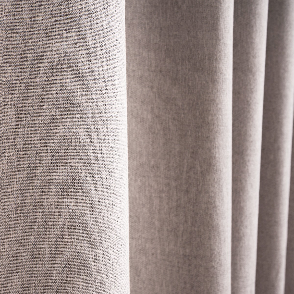 OHS Woven Texture Eyelet Ultra Blackout Curtains, Grey - 90 x 90">