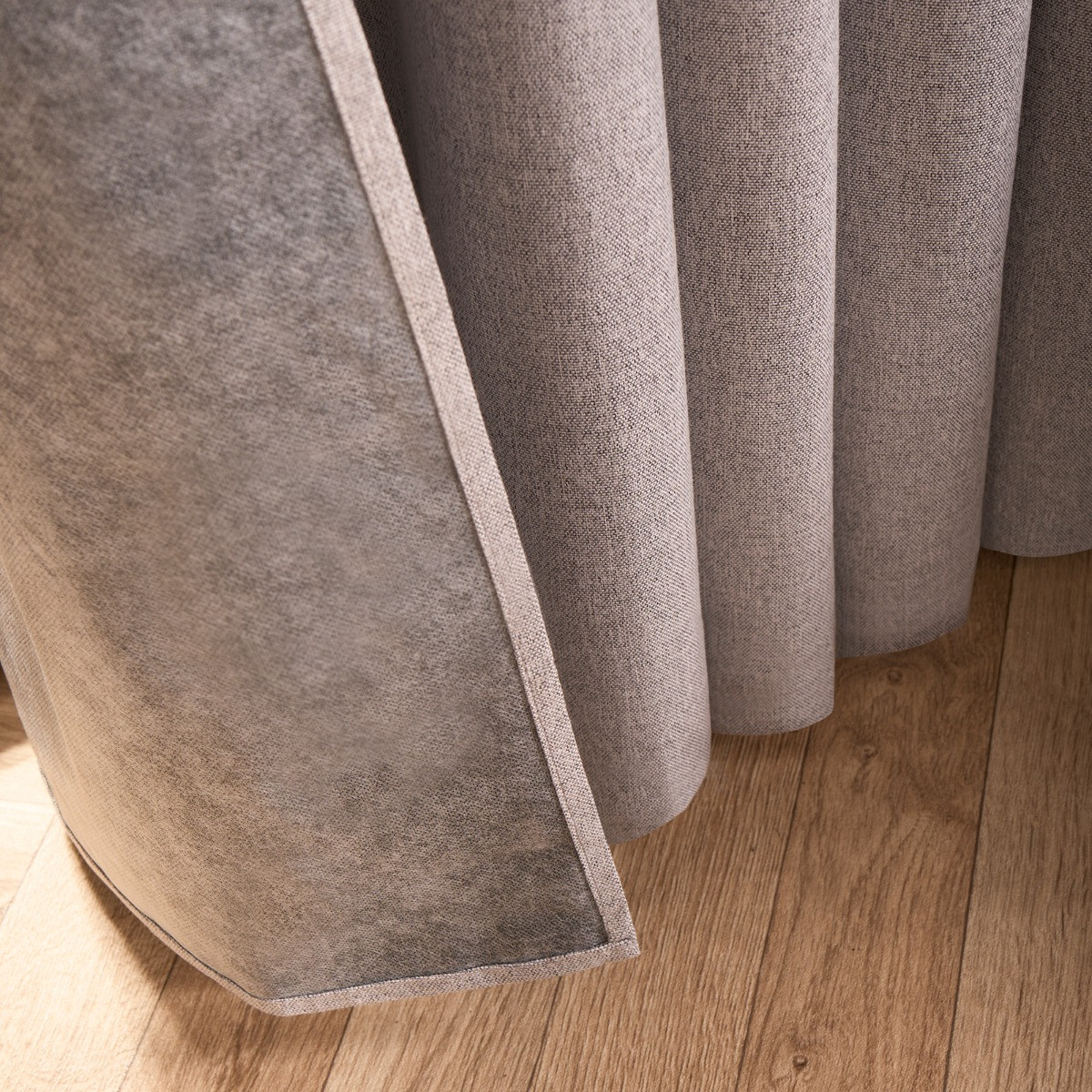 OHS Woven Texture Eyelet Ultra Blackout Curtains, Grey - 66 x 54">