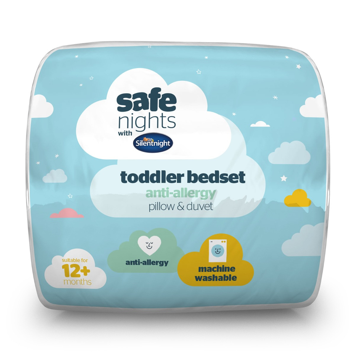 Silentnight Safe Nights AntiAllergy Toddler Bedset, Cot Bed 4.5 Tog