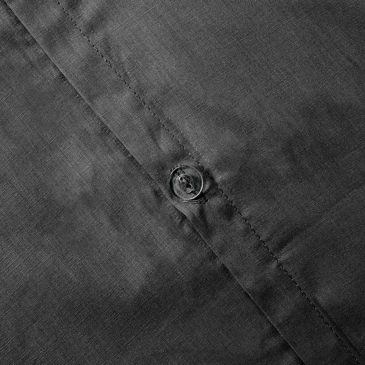 OHS 300 Thread Count 100% Cotton Duvet Cover Set - Dark Grey>