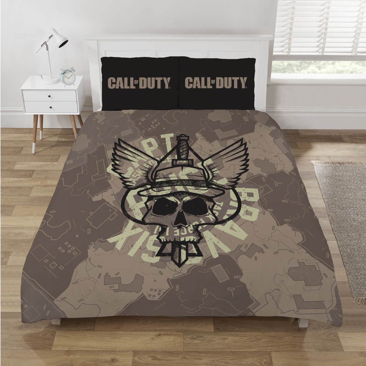 Call of Duty Captain Price Duvet Set, Brown/Grey - Double>