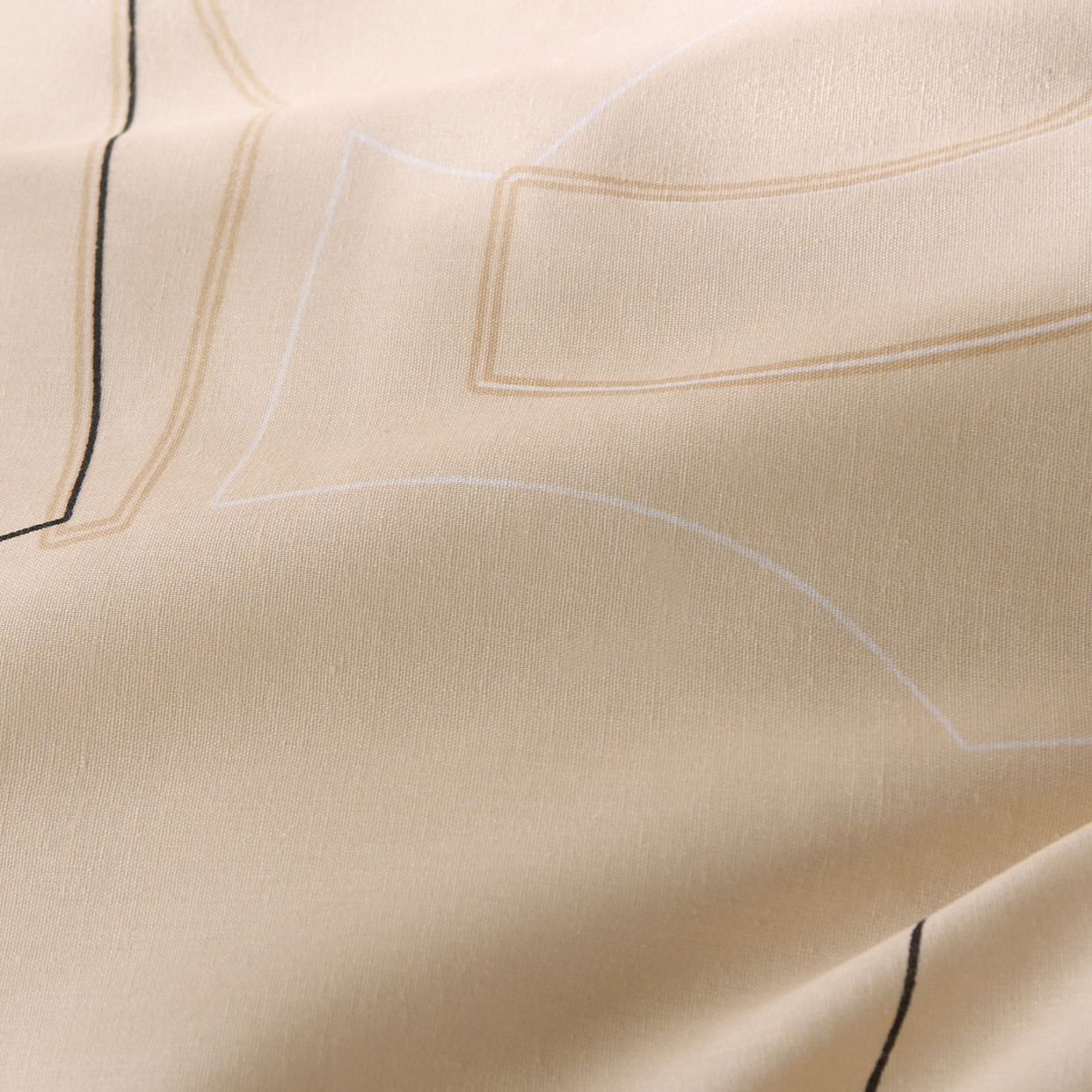 OHS Abstract Geo Duvet Set, Black/Natural - King>