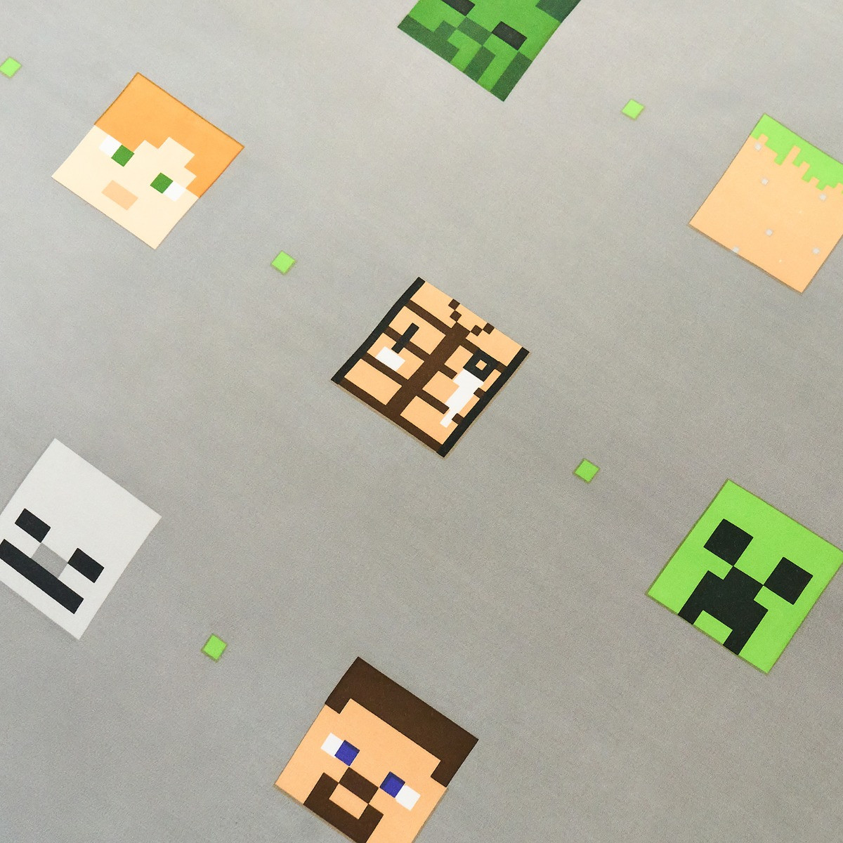 Minecraft Reversible Duvet Set, Grey - Single>
