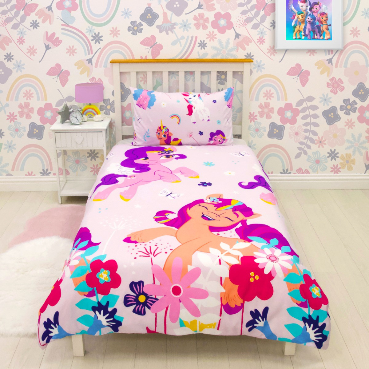 My Little Pony Flowers Duvet Set, Lilac Single