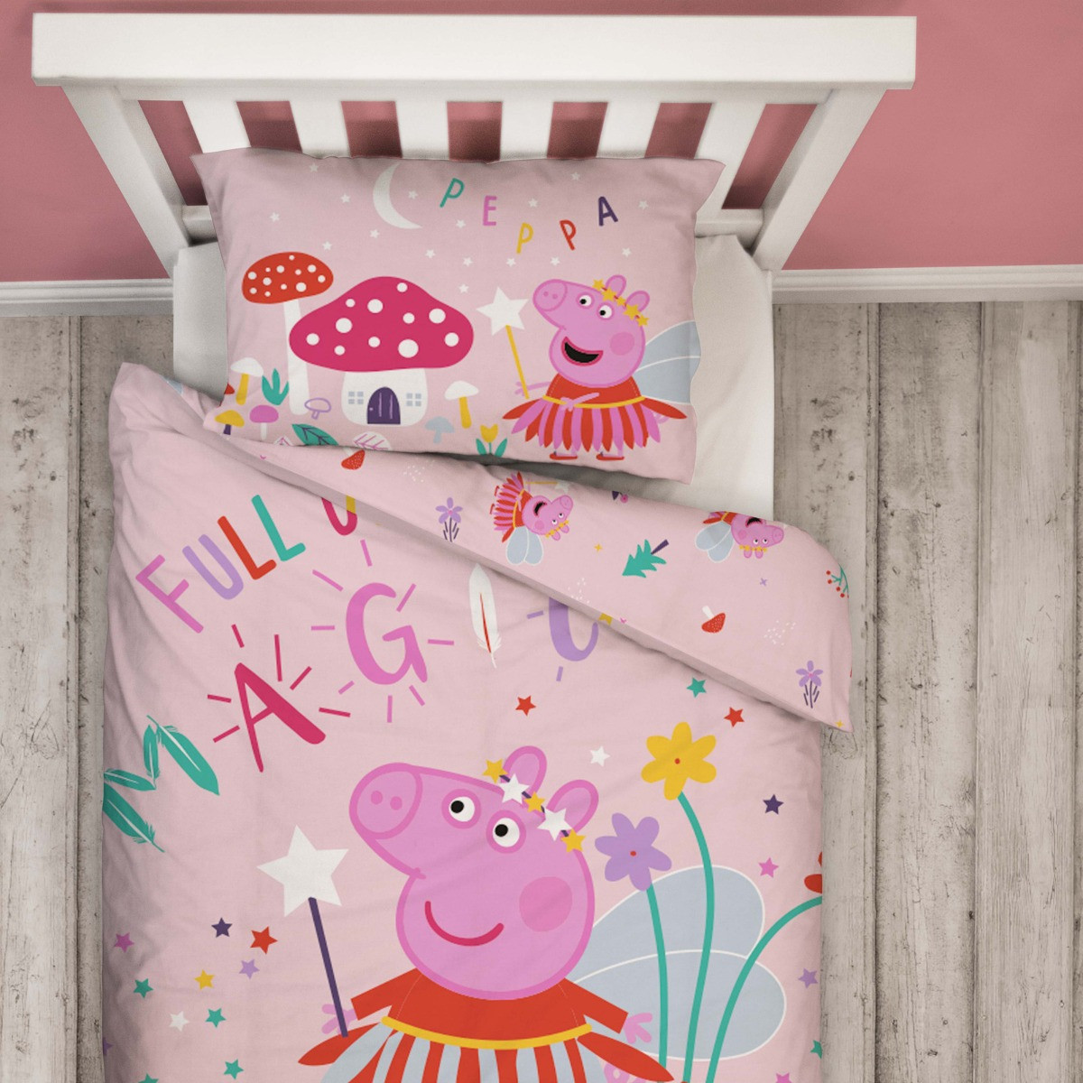 Toddler Bedding Peppa Pig Cot Bed Duvet Cover Set Bedding Bundle
