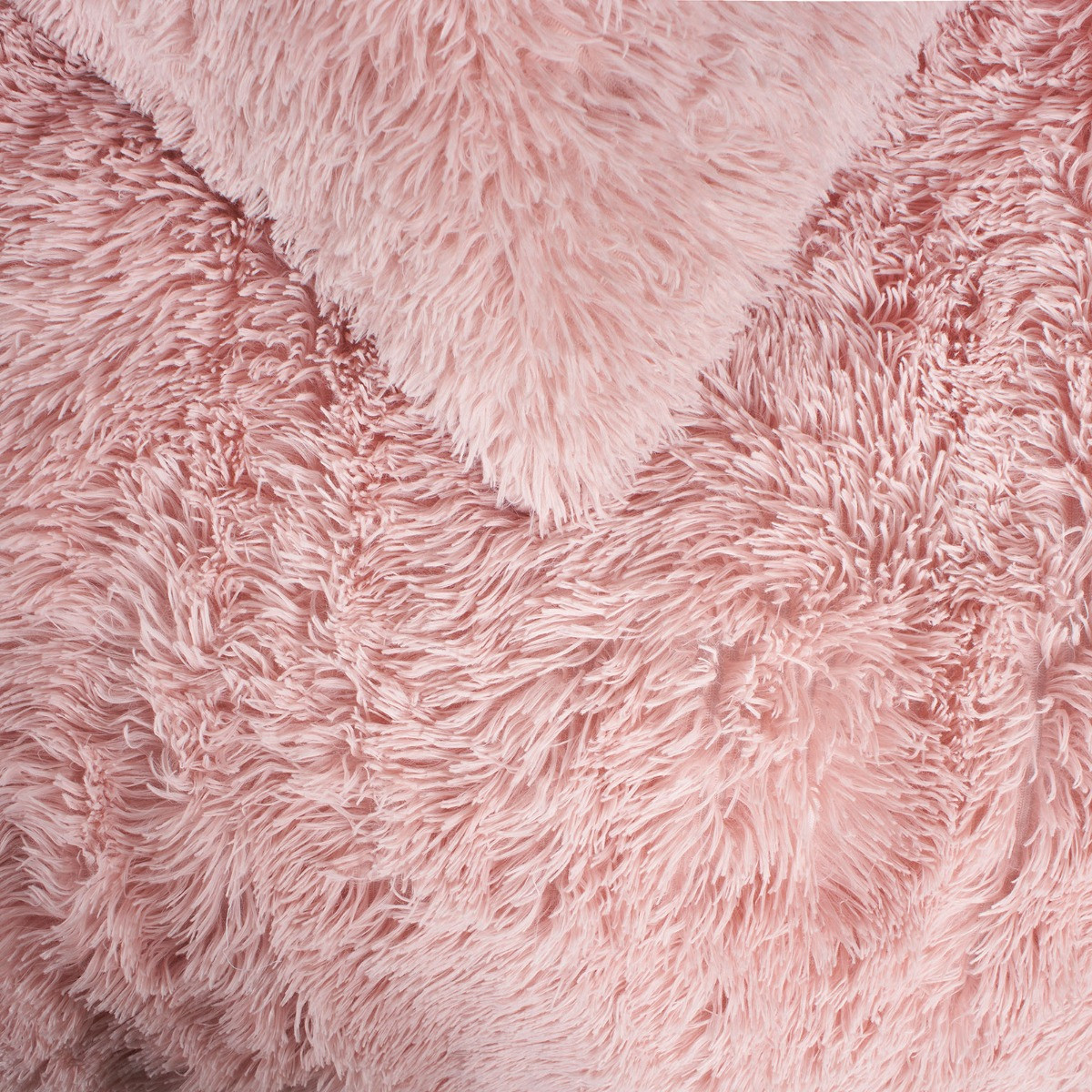 OHS Fluffy Duvet Set, Blush - King>