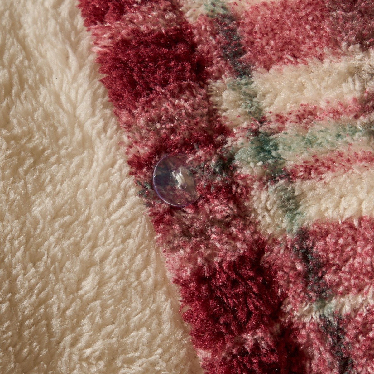 OHS Check Teddy Duvet Set - Red/Natural>