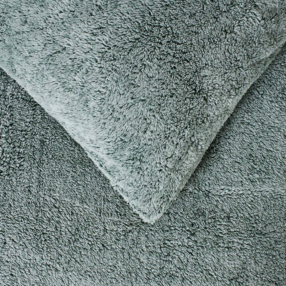 OHS Teddy Marl Duvet Set, Forest Green - Double>