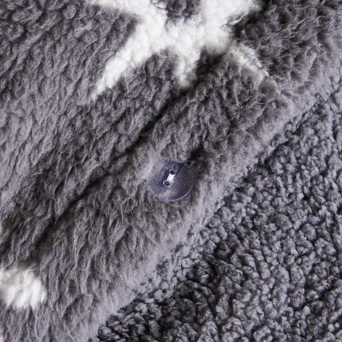 OHS Snowflake Teddy Duvet Set, Grey - Single>