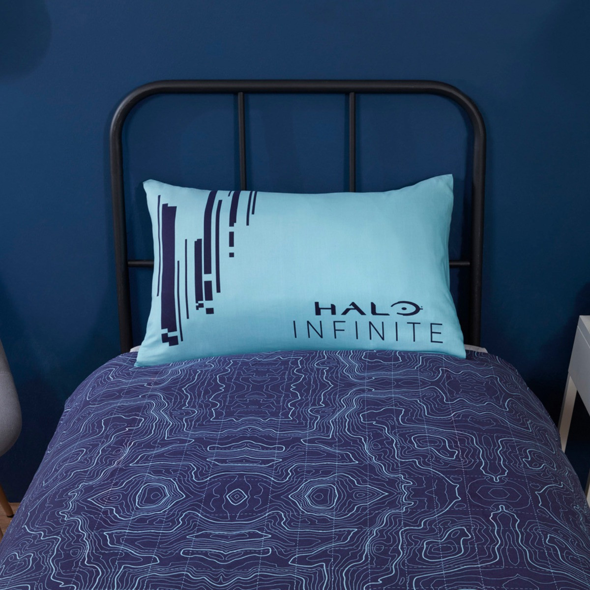 Halo Infinite Reversible Duvet Set, Blue - Single>