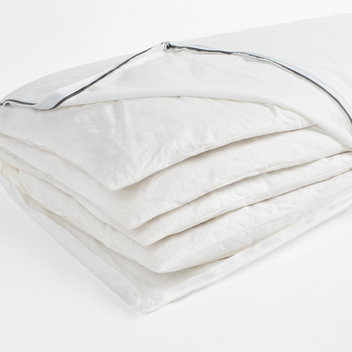 Bespoke Collection 4 In 1 Goose Feather Pillow, White 1 Pack