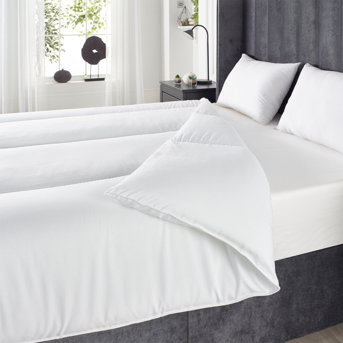 OHS Soft Like Down 15 Tog Duvet, White - Single>