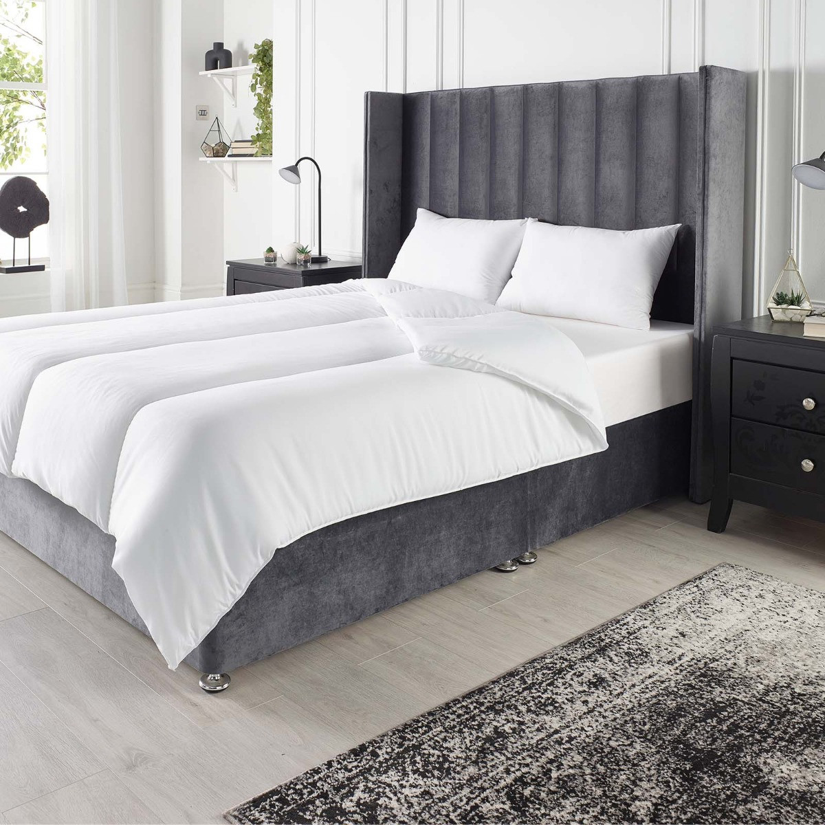 OHS Soft Like Down 10.5 Tog Duvet, White - Double>