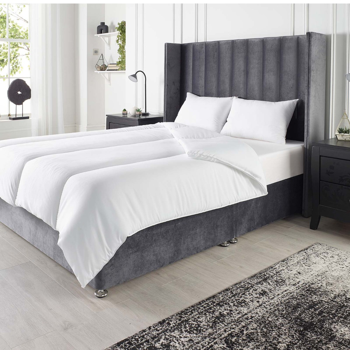 OHS Soft Like Down 13.5 Tog Duvet, White - Double>